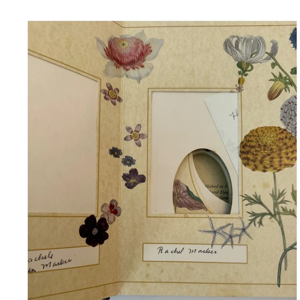 Floral Elegance Photograph Album w/ Ribbon Tie - Botanical Vintage Photo Album